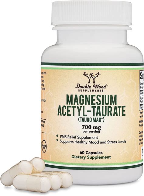Magnesium taurate is a well-absorbed, effect form of magnesium that supports energy levels, the heart, the brain and better sleep. . Magnesium acetyl taurate side effects